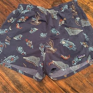 Patagonia Dark Blue Graphic Shorts